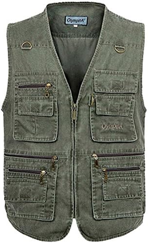 Mright Mens Pockets Jacket Outdoors Travels Sports Vest Tops