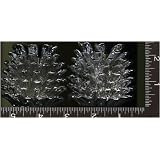 *4, NEW, PINE CONE CANDLE HOLDER, SILVER, 4, PINECONE CANDLE HOLDERS, for, TAPERED, CANDLES, RESIN, PINE CONES, is APPROXIMATELY 9