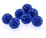 Lot de 10 Perles Style Shamballa Stra...