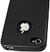Tasche iPhone 4 Silikon Case - Etui iPhone 4 Hülle schwarz - Schutzhülle iPhone 4G G4 Silicon Skin Bumper iPhone4