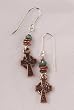 Celtic Earrings - Copper and Turquoise