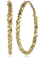 Mesh Dot Clutchless Hoop Earrings