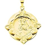 14K Yellow Gold St. Anthony of Padua Medal - 31.00mm