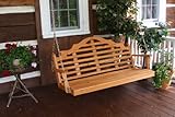 Cedar 5 Foot Marlboro Porch Swing - STAINED- Amish Made USA -Natural