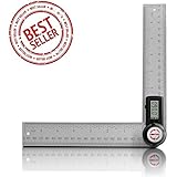 GemRed 2 in 1 Digital Protractor Goniometer Angle Finder Ruler (200mm)