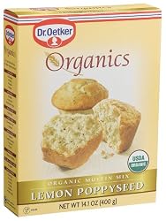 Dr. Oetker Organics Muffin Mix, Lemon Poppyseed, 14.1-Ounce Boxes (Pack of 12)