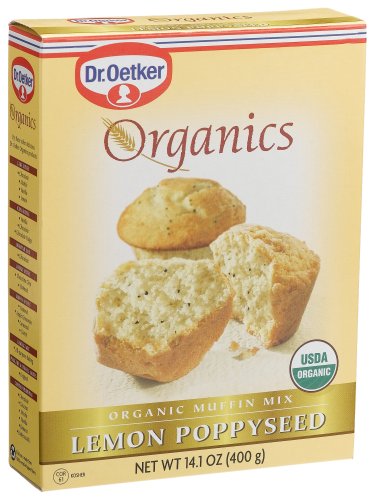Dr. Oetker Organics Muffin Mix, Lemon Poppyseed, 14.1-Ounce Boxes (Pack of 12) by Dr. Oetker