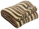 Columbia Coral Fleece Throw, Spruce Stripe Print