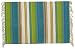 100% Cotton Flat Weave Blue and Green Rug Striped 2 X 3