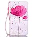 Uncle.Y Galaxy S7 Edge Case,S7 Edge Case, Galaxy S7 Edge Wallet Case,Pu Leather Flip Case [Lanyard Design] Stand Cover Case for Samsung Galaxy S7 Edge (Flower)