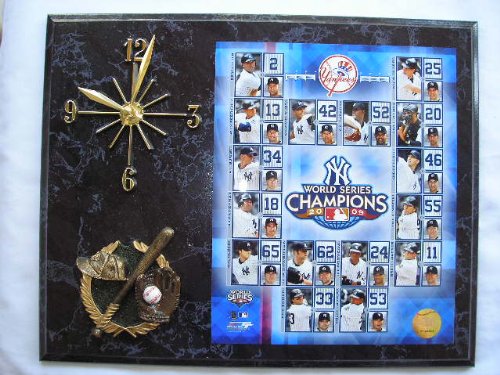 World Series Champion New York Yankees Picture Plaque Clock