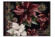 Plaid/Poinsettia Decorative Holiday Festive Christmas Placemat 12" x 18"