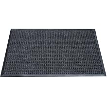 Durable Corporation 630S0034CH Charcoal Polyester Stop-N-Dry Carpet, 4' L x 3' W x 1/2" Thick, For Indoor and Vestibule
