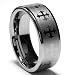 8MM Mens Tungsten Ring with Infinity Laser Etched Cross Design size 7 to 13