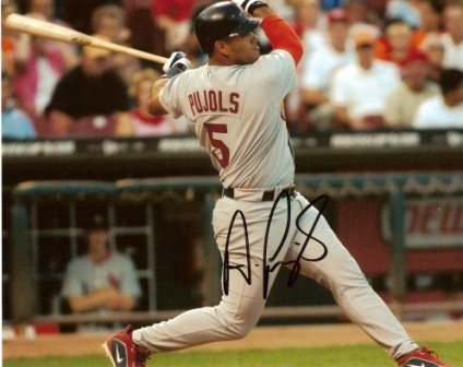 Albert Pujols Autographed/hand Signed St. louis Cardinals 8x10 Photo (Swinging Bat)