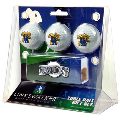 Kentucky Wildcats Ncaa 3 Golf Ball Gift Pack W/ Hat Clip