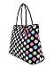Belvah Extra Large Quilted Polka Dots Tote Handbag