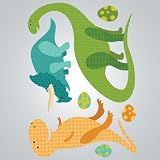 DCWV Wall Art Dinosaurs Rule, Peel-Stick, Multi