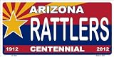 Arizona Centennial Rattlers License Plate Auto Tag