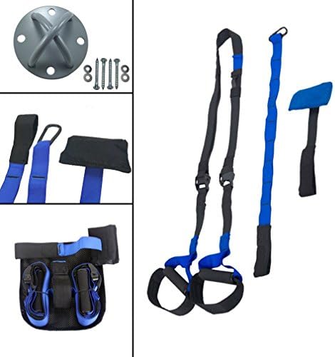 ELITE KIT Suspension Training Straps Crossfit Bands INCLUDES CEILING WALL MOUNT ANCHOR
