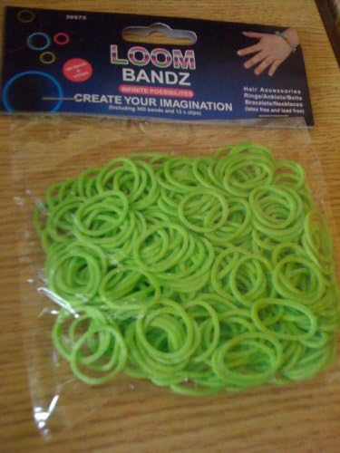 Loom Bandz Light Green 300 bands and 12 s clips