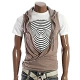 Doublju Mens Check Patch Vest Hoodie (SV1)