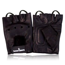 Full Leather Weight Lifting Training Gloves Black Body Building Glove