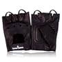 Full Leather Weight Lifting Training Gloves Black Body Building Glove