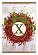 Monogram Holiday Wreath Garden Size Flag X Monogram Holiday Wreath Garden Size Flag X