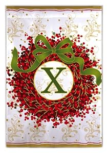 Berry Wreath Garden Flag - X