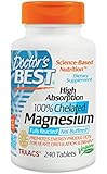 Doctor's Best High Absorption Magnesium (200 Mg Elemental), 240-Count