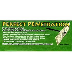Pen Thru Dollar Magic Trick