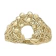 14K Yellow Gold Nugget Style Fashion Ring