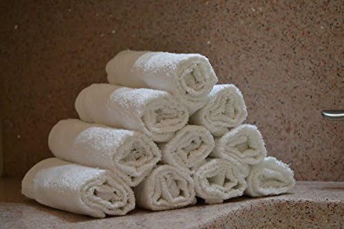 #1 Cotton Washcloths, Highly Absorbent Soft Face Towels, 24-Pack, Brilliant White by Egyptian Towels