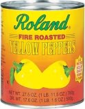 Roland Roasted Yellow Peppers, 28-Ounce Can (Pack of 5)