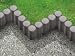 2,1 m Palisade Beetumrandung Beton grau Plast Rasenbord