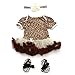 TANZKY 3pcs Infant Baby Girls Leopard Printed Dress