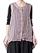 Mordenmiss Women's New Front Buttons Sleeveless Clothing Hi-Low Hemline Blouse