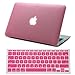HDE Plastic Hard Shell Case and Keyboard Cover for MacBook Air 11 Inch (Models: A1370/A1465), Pink