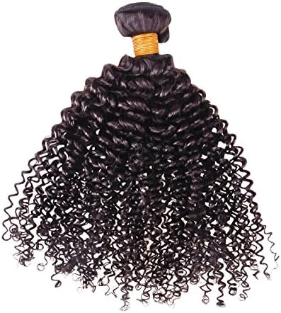UTPO Brazilian Unprocessed Grade 5A Tight Curly Virgin Hair Weft Weave 100% Human Hair Extensions Bundle Natural Black 8" to 30" (22 inches)