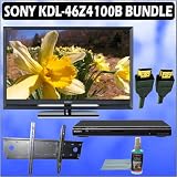 Sony Bravia Z-Series KDL-46Z4100B 46in. 1080P Black + Sony DVD Player w/ Wall Mount Accessory Kit