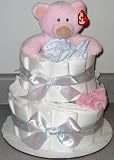 Pink Baby Feet 1 Tier Diaper Diaper Baby Diaper Cake