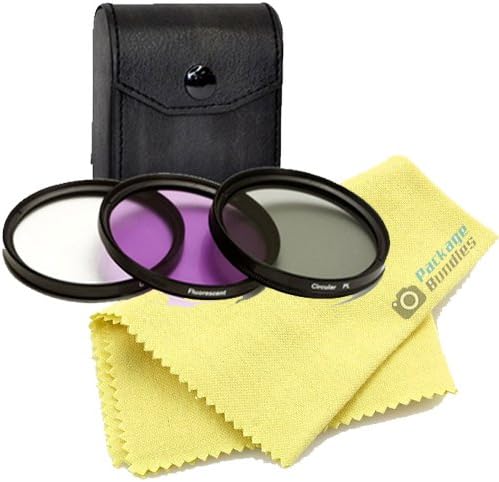 Sony FDR-AX100/B 4K Video Camera with 3.5-Inch LCD (Black) High Grade Multi-Coated, Multi-Threaded, 3 Piece Lens Filter Kit + Packagebundles Microfiber Cleaning Cloth.