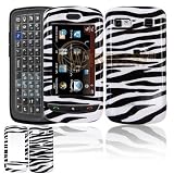 LG Xenon GR500 Cell Phone Black/White Zebra Design Protective Case Faceplate Cover + Free LiveMyLife Wristband