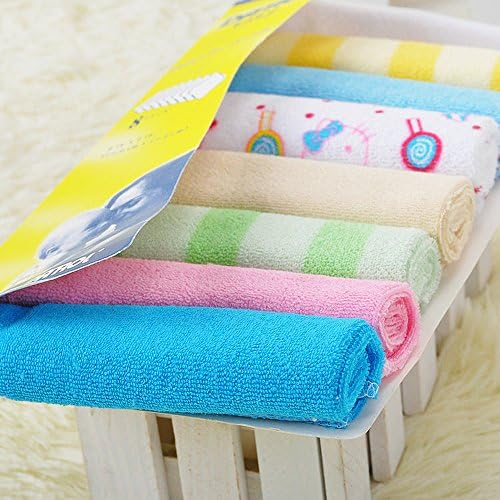 8 Pack Super Soft Baby Washcloths, Reusable Baby Wipes, 9 x 9 inches Premium Cotton Microfiber, Assorted Colors - Baby Gift/Shower