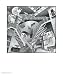 Relativity by M. Escher. Art Print Poster 21.5 inches width by 25.5 inches height. Highest Quality Art Poster Print
