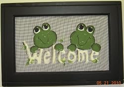 Large Painted Screen - Frogs