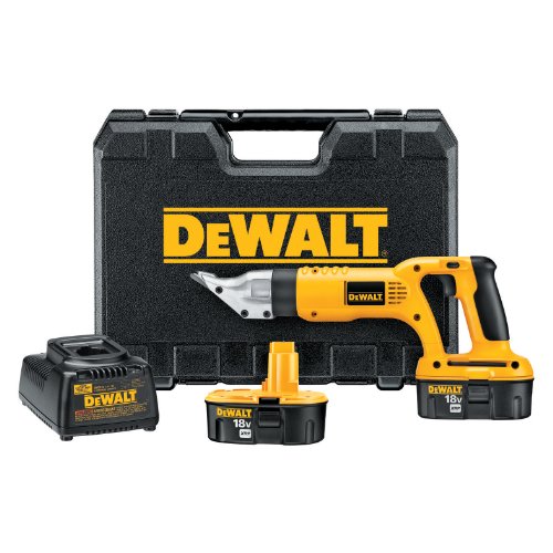 DEWALT DC490KA 18-Volt Cordless 18 Gauge Swivel Head Shear Kit
