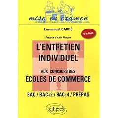 L'entretien individuel aux concours des �coles de commerce