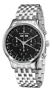 Maurice Lacroix Men's LC1008-SS002330 Les Classiques Quartz Black Chronograph Dial Watch from Maurice Lacroix